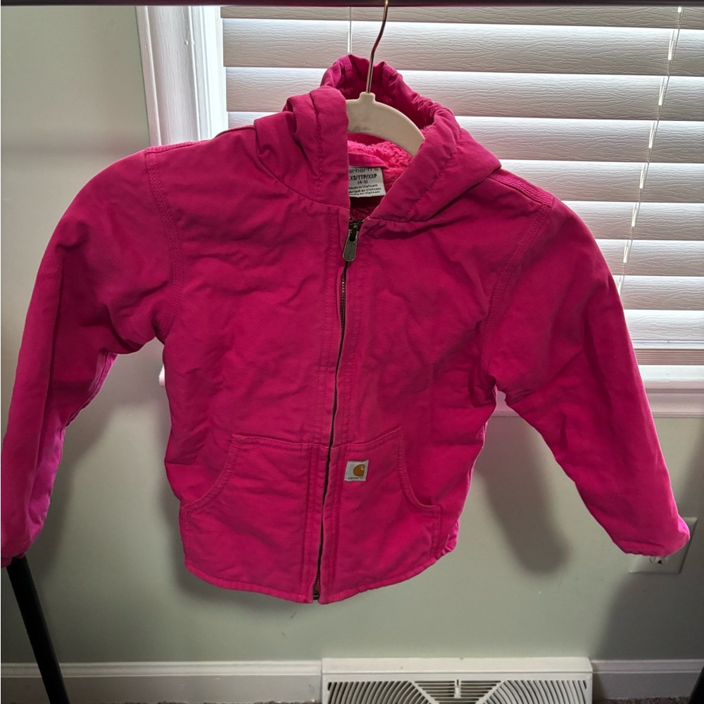 Carhartt Kids XXS size 4T - Pink Sherpa Hooded Jacket